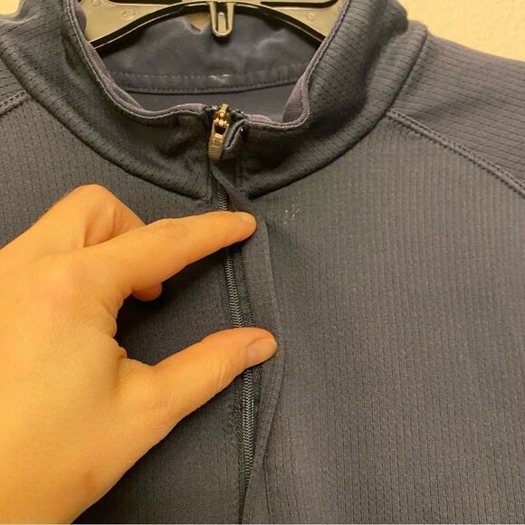 Nike Golf sphere dry embroidered logo navy blue womans Polo Persimmon Country L - Picture 9 of 9